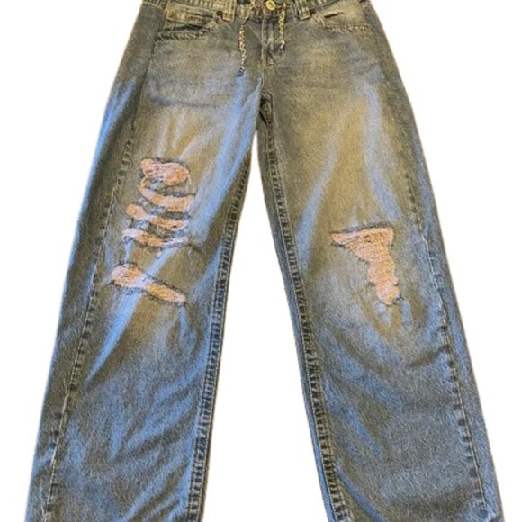 BDG Kayla Boxer Waistband Low-Rise Baggy Jeans - Picture 2 of 9